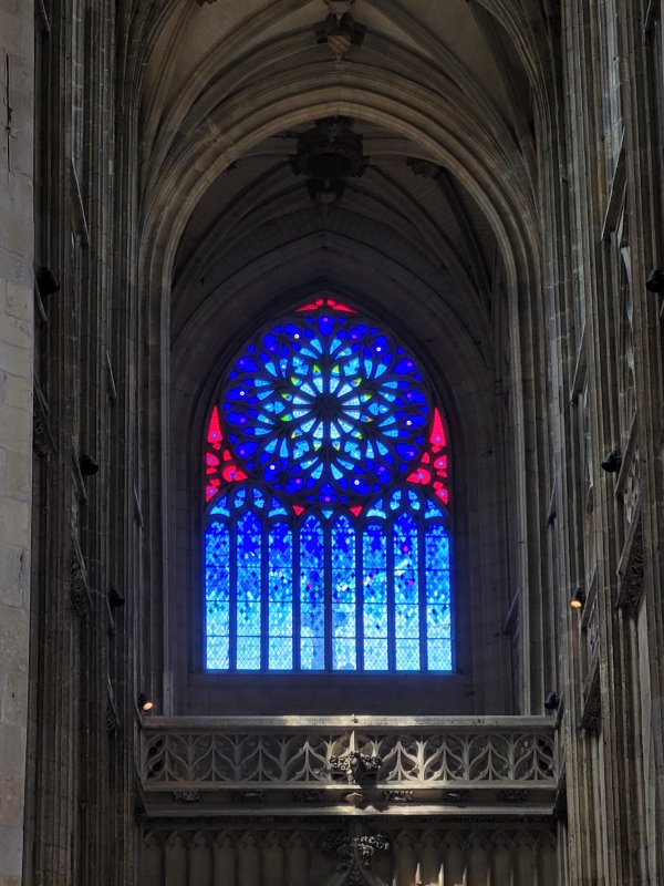 More Modern Stained Glass to replace War Damage, St. Vulfran's Church, Abbeville, France