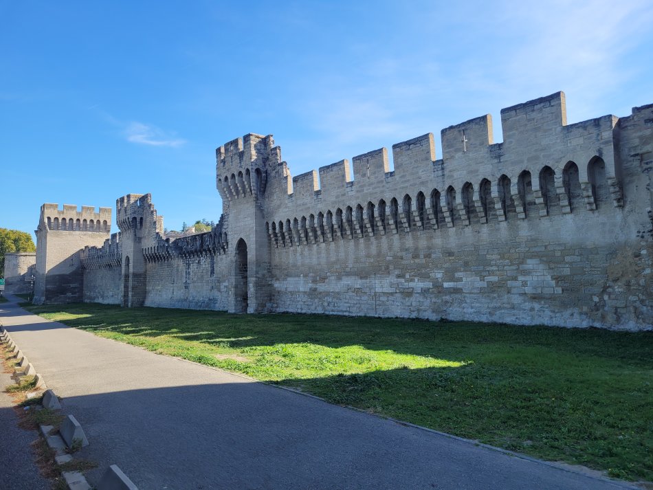 Stretch of the City Walls of Avignon, France