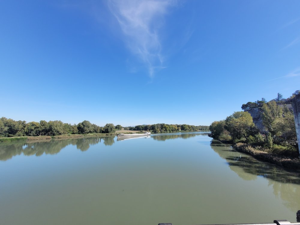 The Rh�ne from the Pont d'Avignon, France
