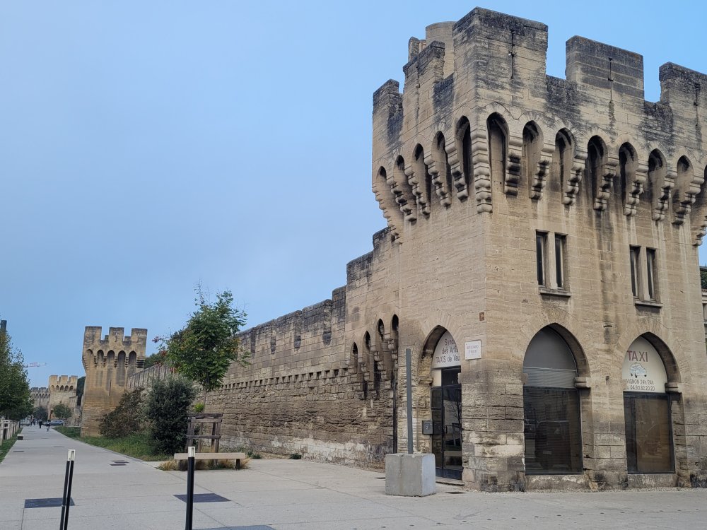 Another stretch of Avignon's City Walls, France