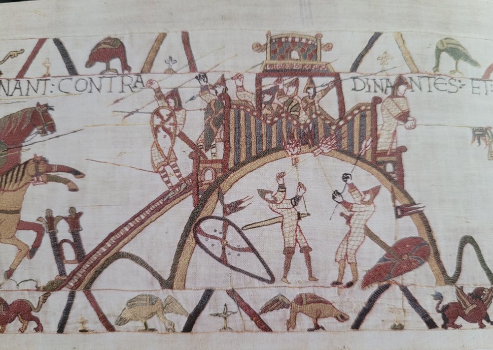 Burning the Castle at Dinan, Bayeux Tapestry, France