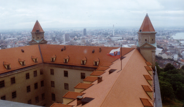 View from one of the Towers of Bratislava Castle, Slovakia