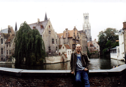 Andrew at the Rozenhoedkaai in Brugge, Belgium