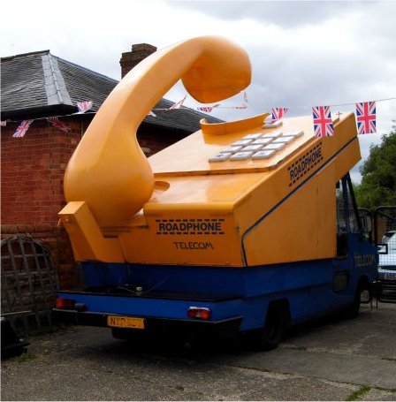 Giant Phone Car at Milton Keynes Museum, Buckinghamshire