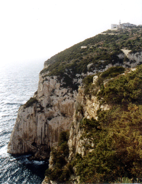 Capo Caccia headland with lighthouse, Sardinia, Italy