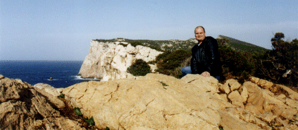 Andrew near Capo Caccia, Sardinia, Italy