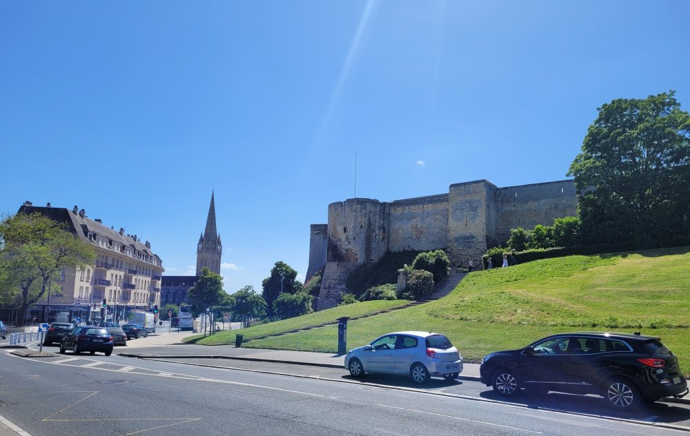The Castle and St. Peter's Church, Caen, Normandy, France