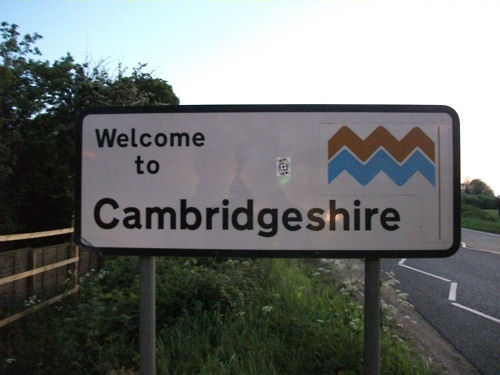 Cambridgeshire Road Sign