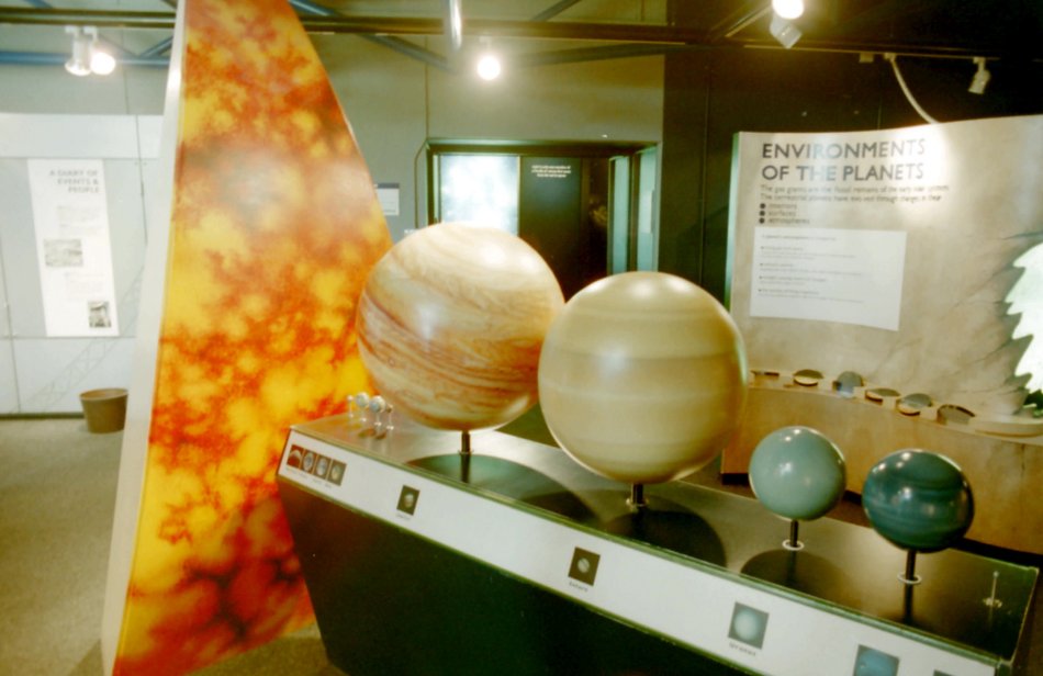 Planets in the Jodrell Bank Visitor Centre, Cheshire