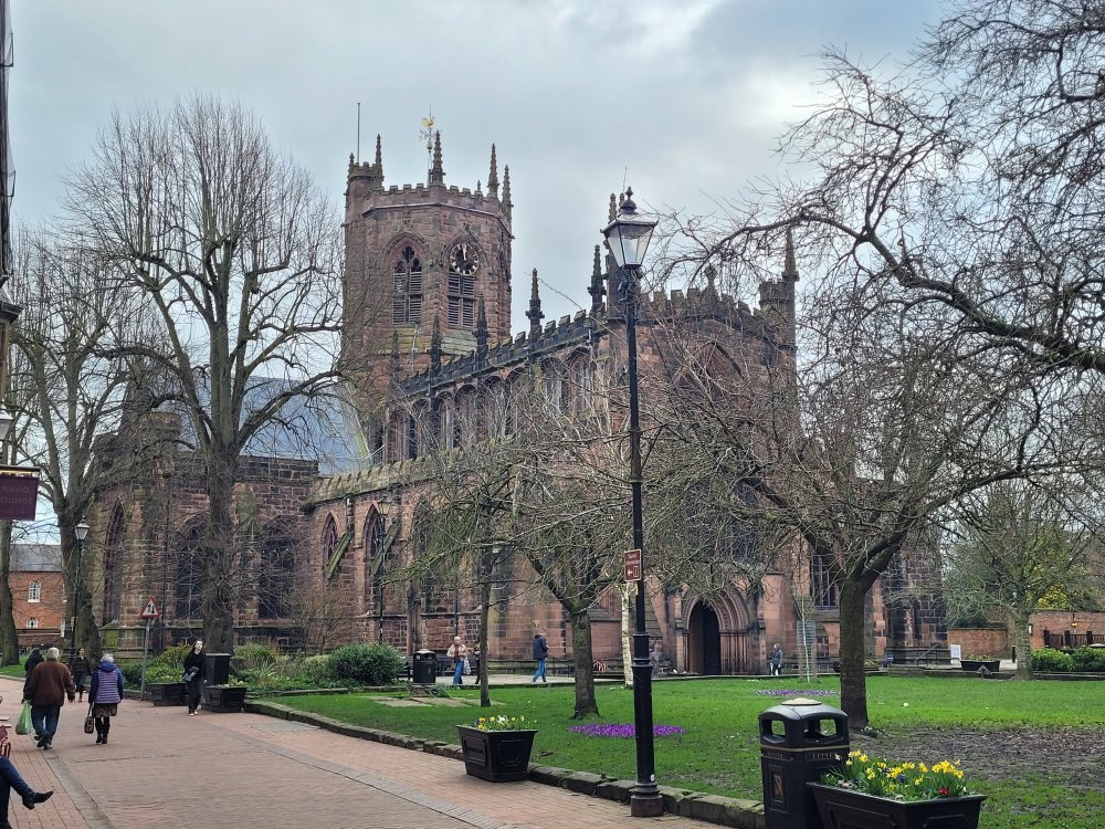 St. Mary's Church from Town Square, Nantwich, Cheshire