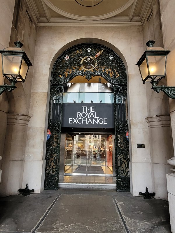 Doorway to the Royal Exchange, City of London