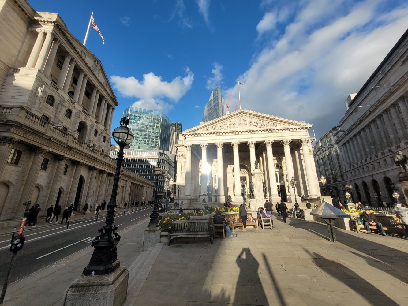 Bank of England and the Royal Exchange, City of London