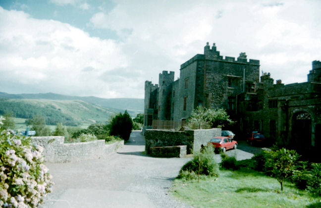 Muncaster Castle, Cumberland - showing the Lakeland Fells beyond