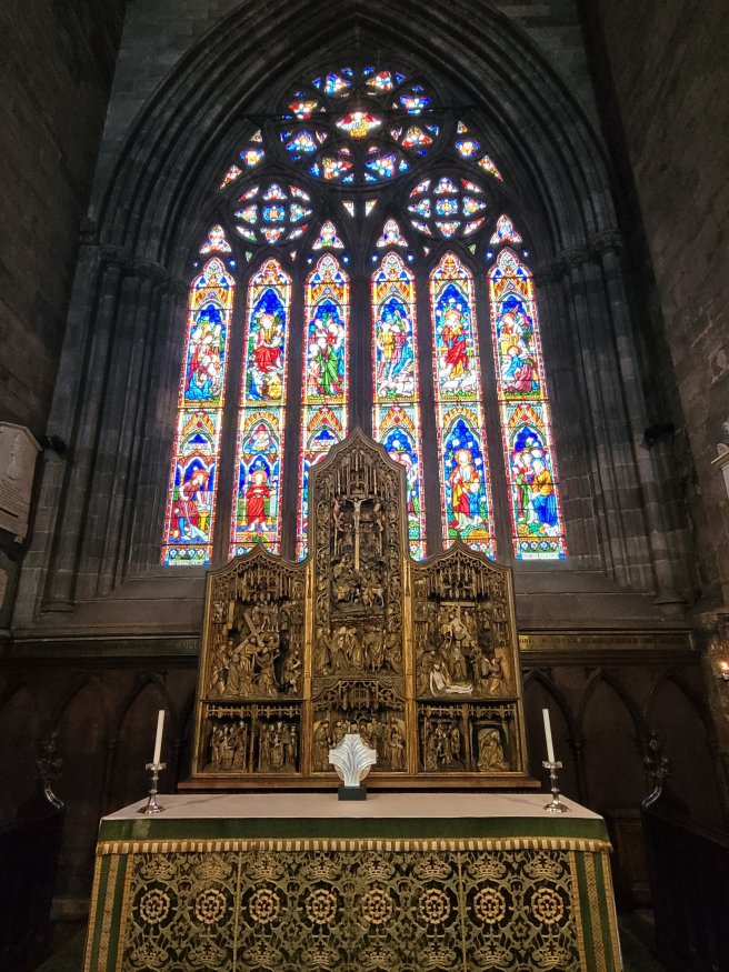Stained Glass inside Carlisle Cathedral, Cumberland