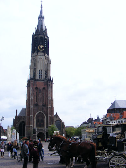 Nieuwe Kerk plus Horses, Delft, The Netherlands