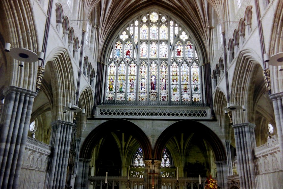 Another view of the Interior of Exeter Cathedral, Devon