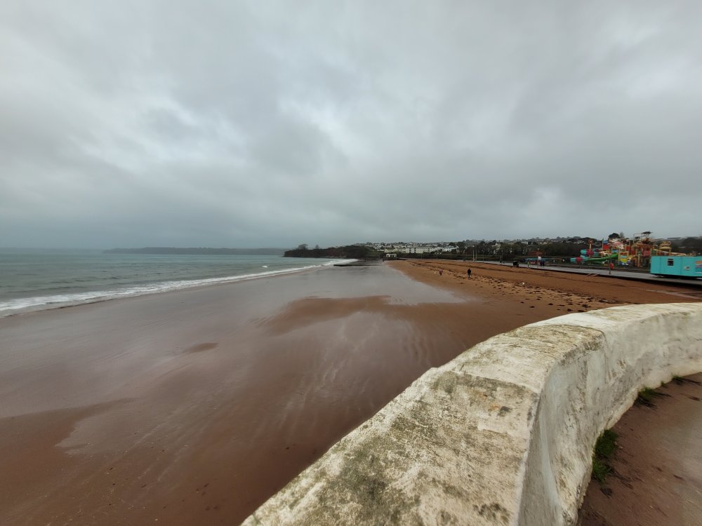 A Damp Day at Goodrington Sands, Devon
