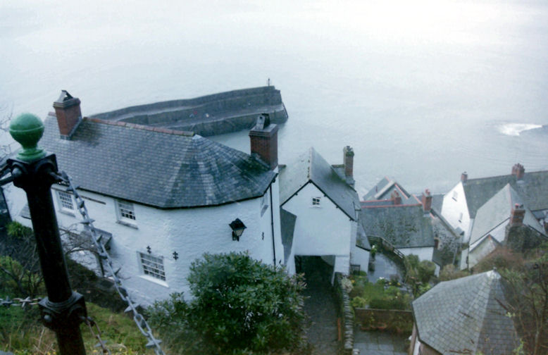 Looking towards the Harbour, Clovelly, Devon