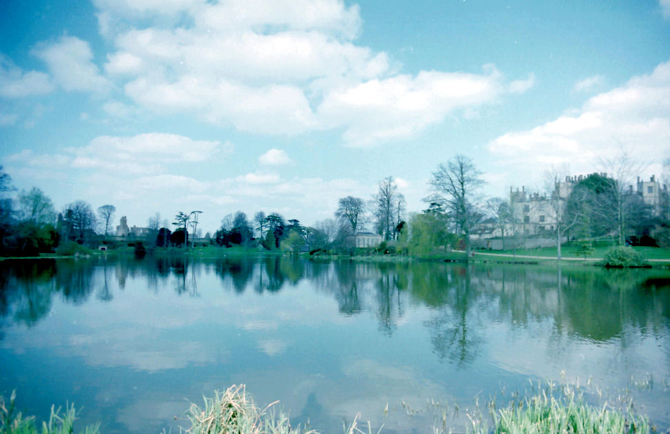 Both Sherborne Castles overlooking the Lake, Dorset