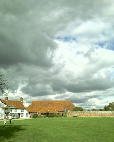Threatening skies at Cressing Temple Barns, Essex