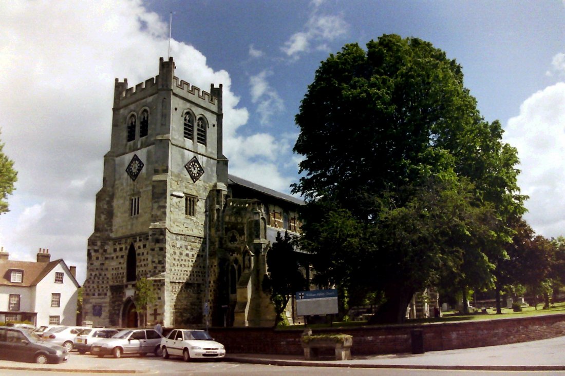 Waltham Abbey in the town of the same name, Essex