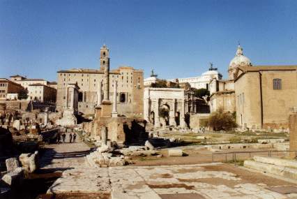 A view of the Forum, Rome, Italy