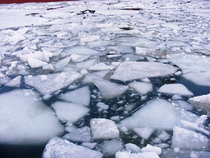 The Ice on the River, Gdańsk, Poland