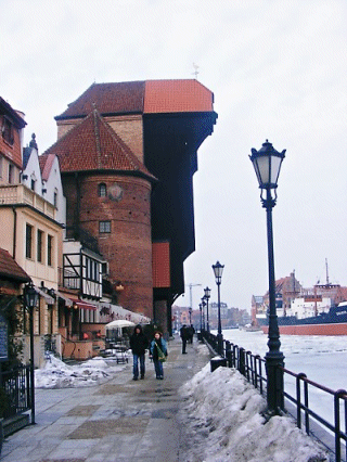The Riverside Walk in Gdańsk, Poland