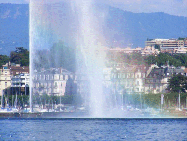 A Last Look at the Jet d'Eau before heading away from Geneva, Switzerland