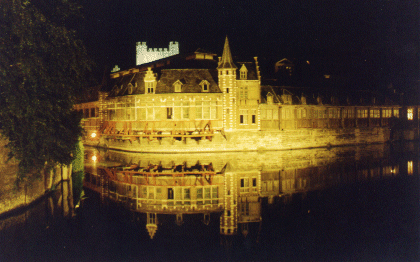 Floodlighting in Gent, Belgium