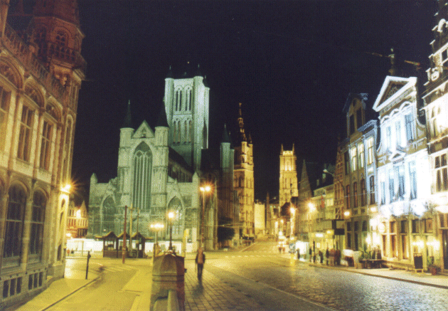 The "Three Towers" of Gent, Belgium