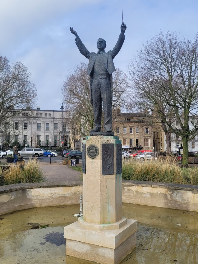 Statue of Gustav Holst, Imperial Gardens, Cheltenham, Gloucestershire