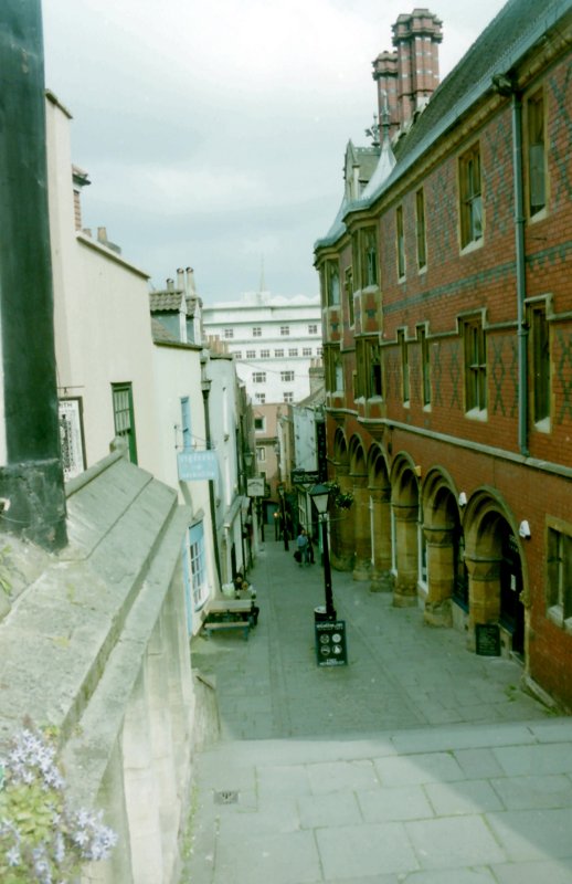 Steps on a back street, Bristol, Gloucestershire