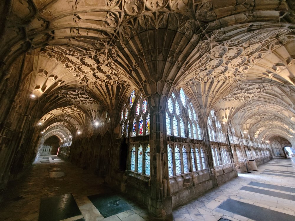 The Magnificent Cloisters at Gloucester Cathedral, Gloucestershire