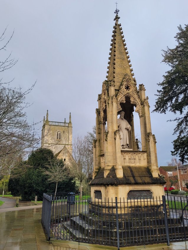 The Memorial to Bishop Hooper who was executed by Mary I, Gloucester, Gloucestershire