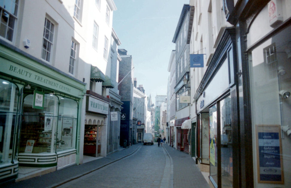 Looking to the Town Church, St. Peter Port, Guernsey, Channel Islands