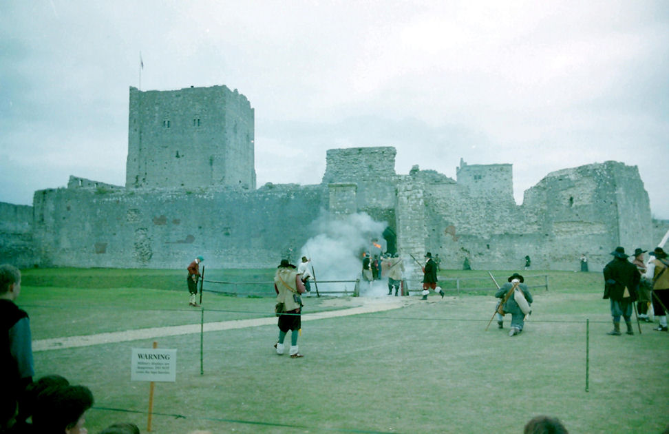 Re-enactment at Portchester Castle, Hampshire