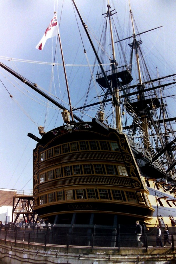 The Stern of HMS Victory, Portsmouth, Hampshire