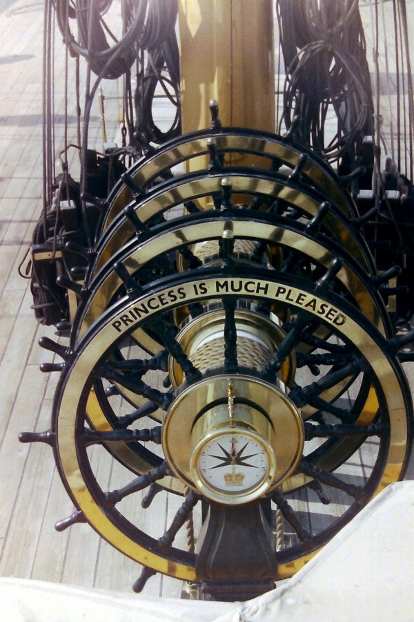 Many Steering Wheels on HMS Victory, Portsmouth, Hampshire