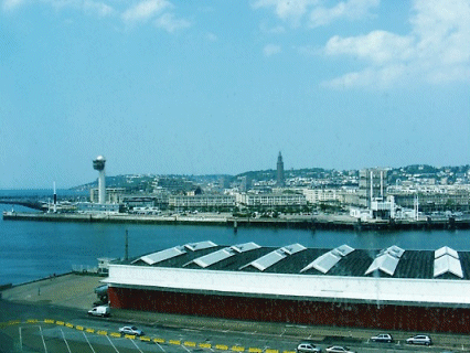 Looking back at Le Havre, Normandy, France