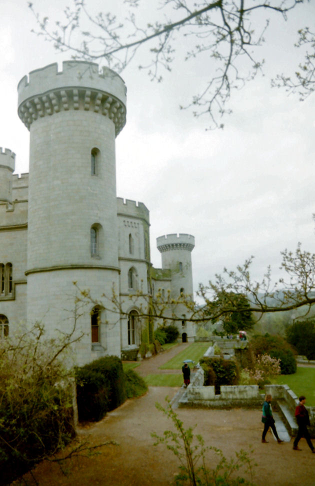 Close up of the front of Eastnor Castle, Herefordshire