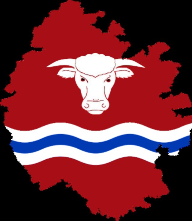 Unofficial Flag of Herefordshire on Herefordshire Map