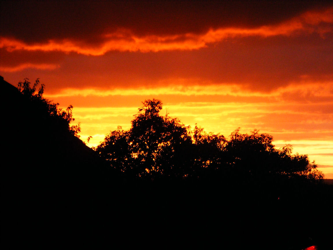 Sunset over Letchworth Garden City, Hertfordshire