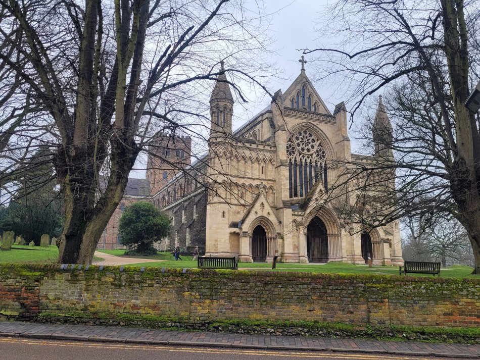St. Albans Cathedral from Romeland, Hertfordshire