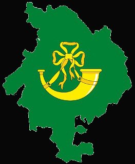 Huntingdonshire Flag on Huntingdonshire Map