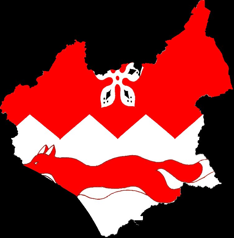 Unofficial Flag of Leicestershire on Leicestershire Map