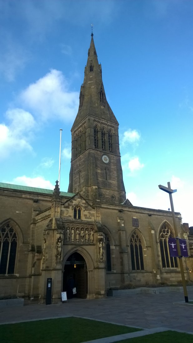 The Cathedral from the new St. Martin's Square, Leicester, Leicestershire
