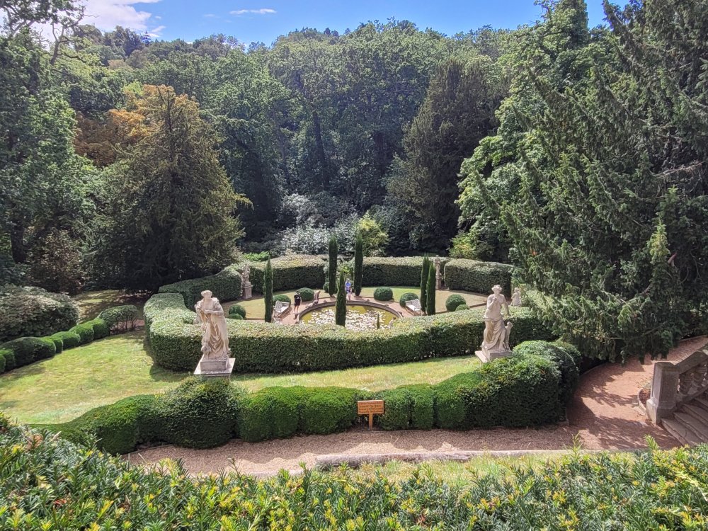 Looking down to the Statue Garden, Belvoir Castle, Leicestershire
