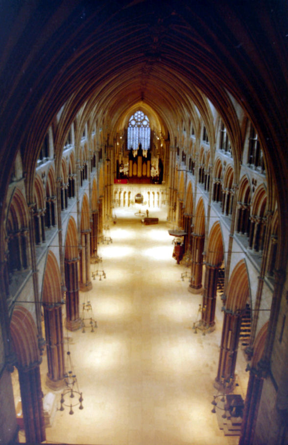 View from the balcony, Lincoln Cathedral, Lincolnshire
