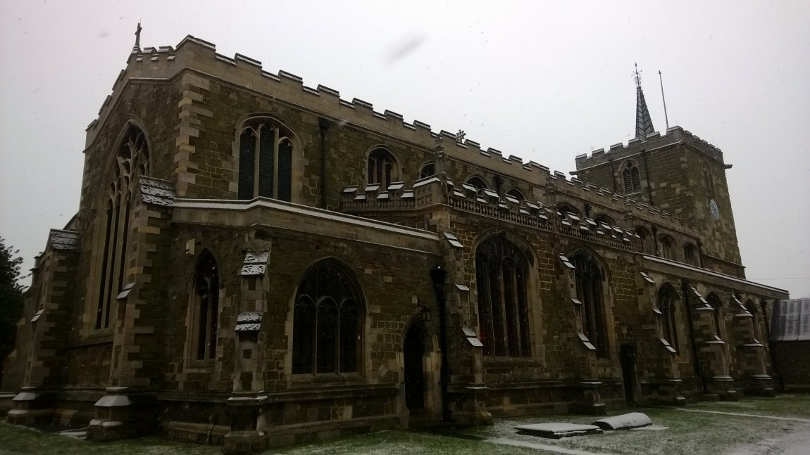 Another slightly snowy view of Horncastle Church, Lincolnshire